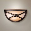 Minka Lavery Rustic Wall Light Sconce Aspen Bronze Hardwired 8 1/4" Fixture Scavo Glass Shade for Bedroom Bathroom Living Room - 2 of 3