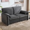60-Inch Down Filled Chenille Sofa with Cloud-Like Comfort and Washable Cover, 800LBS Capacity Loveseat for Modern Homes - 4 of 4