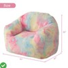 Oversized Faux Fur Bean Bag Chair - 41"x51" Foam Filled Lounger for Teens & Adults (Pink) - 2 of 4