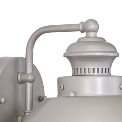 Harwich Brushed Nickel 8-Inch Nautical Outdoor Wall Sconce