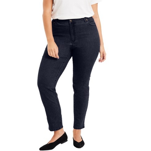 June + Vie By Roaman's Women’s Plus Size Curvie Fit Straight-leg Jeans ...