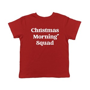 Toddler Christmas Morning Squad T Shirt Funny Xmas Party Family Novelty Graphic Tee For Children - Crazy Dog Toddler T Shirt - 1 of 4