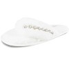Jessica Simpson Women's Plush Faux Fur Fuzzy Slide On Open Toe Thong Slipper with Memory Foam - 3 of 4