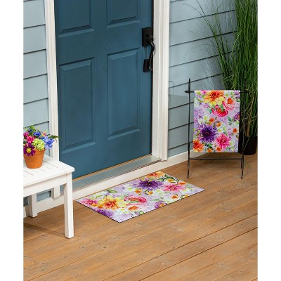 Evergreen Rhapsody in Bloom Suede Garden Flag 12 x 18 Inches Indoor Outdoor Decor