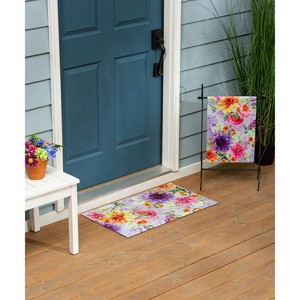 Evergreen Rhapsody in Bloom Suede Garden Flag 12 x 18 Inches Indoor Outdoor Decor - 1 of 1