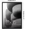 Americanflat 11x15 Picture Frame  - Streamline Collection - Thin Border Picture Frame for Wall Display - Hanging Hardware Included - Black - 2 of 4
