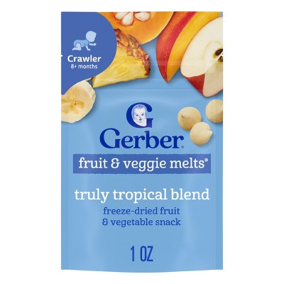 Gerber Baby Food Truly Tropical Blend Melts Toddler Snack - 1oz
