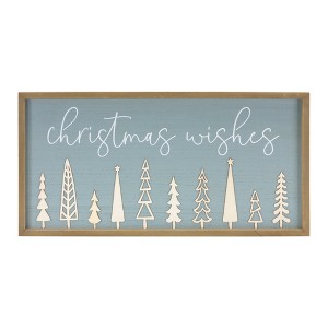 Christmas Wishes Wall Sign – MDF Wood Script – 13.75 Inch Height – For Holiday Wall Decor – By Melrose - 1 of 3