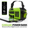 FosPower Emergency Solar Hand Crank Radio for with AM/FM/WB Flashlight, Reading Lamp, Weather SOS Alarm, IPX3 & 5,200mAh Power Bank - Lime Green - 3 of 4
