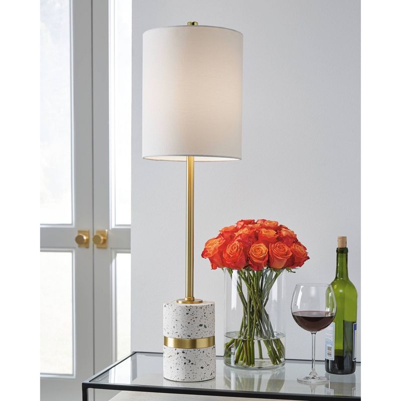 Signature Design by Ashley Maywick Table Lamp White/Brass, 2 of 5