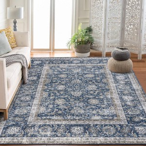 Washable Area Rug, Ultra Thin Non Slip Carpet Small Area Rug for Living Room & Entryway - 1 of 4
