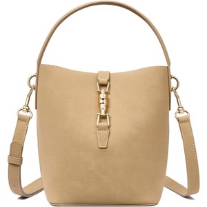 Small Bucket Bag for Women Crossbody Bags Trendy Vegan Leather - 1 of 4