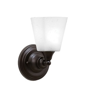 Toltec Lighting Any 1 - Light Sconce in  Espresso with 4.5" Square White Muslin Shade - 1 of 1