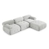 Modular Sectional Sofa(93"x62"x25"), Living Room Sofa Couch Set With Ottoman, L-Shaped Sofa, Button Tufted Velvet Fabric Couch - 3 of 4