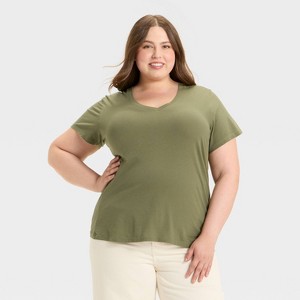 Women's Short Sleeve V-Neck T-Shirt - Universal Thread™ - 1 of 3