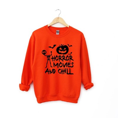 Simply Sage Market Women's Graphic Sweatshirt Horror Movies and Chill