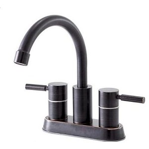 Bathroom Faucet Oil Rubbed Bronze 2-Handle Bathroom Sink Faucet 360 Degree High Arc Swivel - 1 of 4