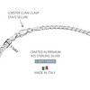 KISPER Solid 925 Sterling Silver Italian 3.5mm Diamond-Cut Cuban Link Curb Chain Anklet for Women - Made in Italy - 3 of 4