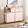 Whizmax Dresser for Bedroom with 9 Drawer, TV Stand with Charging Station, Fabric Chest of Drawers for Bedroom Dresser for Modern Design - 2 of 4