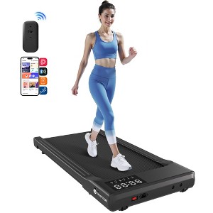 DeerRun 2025 Smart Under Desk Treadmill for Home Office, No-Assembly Treadmills 300 lbs Capacity - 1 of 4