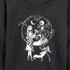 Women's - The Nightmare Before Christmas - Jack Skellington Sally and Zero Lightweight French Terry Wide Neck Long Sleeve Shirt - 2 of 4