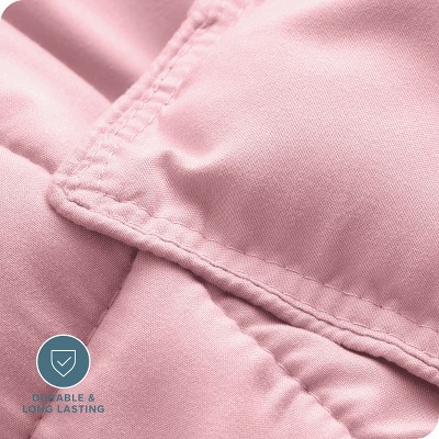 Light Pink Twin Down Alternative Microfiber Comforter Set