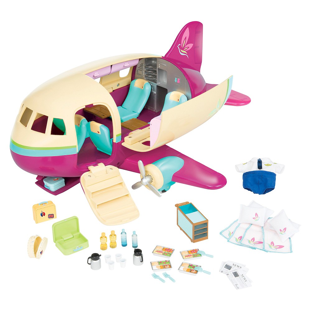 Photos - Toy Car Li'l Woodzeez Toy Airplane with Accessories 35pc - Honeysuckle Airway 