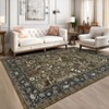 Washable Rugs for Living Room Non Slip Botanical Floral Bedroom Carpet Non-Shedding Low Pile Floor Cover Ultra-Soft Indoor Carpet for Kitchen - 4 of 4