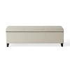 CAVINAS 50" Storage Ottoman, Modern Upholstered Shoe Bench with Button Tufted Cushion for Living Room, Bedroom, Entryway - 3 of 4