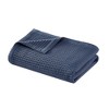 Cannon 50"x60" Heritage Cotton Waffle Throw Blue - 2 of 3