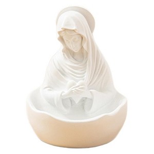 Aghana Digitals Virgin Mary Resin Statue: Catholic Rosary Holder for Prayer, Spiritual Decor with - 1 of 4
