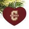 College of Charleston Cougars Logo Heart Love Wood Christmas Tree Holiday Ornament - 2 of 3