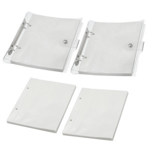 Unique Bargains PU Material Waterproof Refillable Transparent Cover Photo Album with 100 Pockets 2 Pcs - 1 of 3