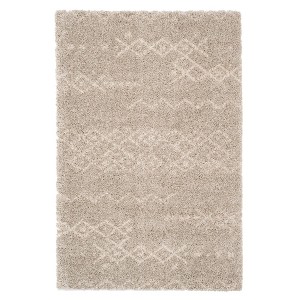 Gray/Ivory Geometric Loomed Accent Rug 4