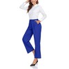 Women's Wide Leg Suit Pants Loose Fit High Elastic Waisted Business Casual Long Trousers Pant - 3 of 4