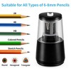 Aoibox Electric Pencil Sharpener with Heavy-Duty Helical Blade, Auto Stop for No.2&Colored Pencils, AC Adapter Operated for Classroom, Office,Home Use - 4 of 4