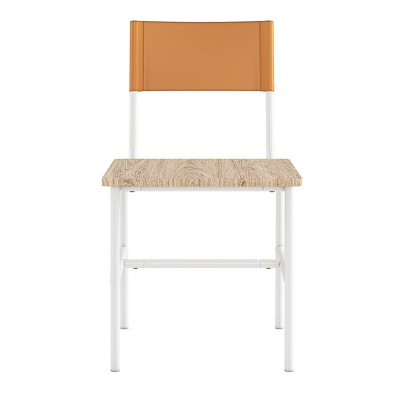 2pk Boulevard Café Dining Chairs Metal and Faux Leather - Sauder