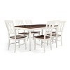 Shelby 7pc Extendable Dining Set White - Crosley: Traditional Farmhouse Style, Rubberwood & MDF Construction - image 4 of 4