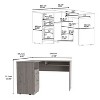 XIYUYEU L-Shaped Home Office Desk Modern Computer Desk with Shelf, Storage Drawers and Keyboard Tray for Office - 4 of 4