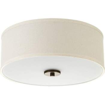 Progress Lighting, Inspire Collection, 2-Light Flush Mount, Antique Bronze, Etched Glass Diffuser