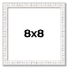 PosterPalooza | Square Textured White Picture Frame - UV Acrylic, Foam Board Backing, Hanging Hardware - 2 of 4