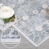 Coucheta Washable Vintage Floral Print Area Rug, Stain-Resistant Easy-Clean Non-Slip Low-Pile Indoor Carpet for Various rooms - 4 of 4