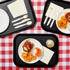 Okuna Outpost 8 Pack Plastic Nonslip Serving Tray for Cafeteria, School Lunch, Fast Food, Restaurant, Black, 12 x 16 In - 2 of 4