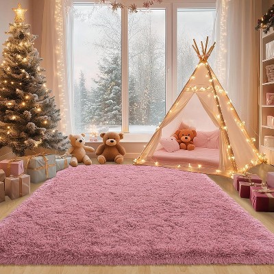 LOVEVOOK Rugs for Living Room, Fluffy Area Rugs for Bedroom, Soft Carpet Shag Kids Room Rug, Non-Slip Rugs Indoor