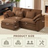 Buenhomino 87" L-Shaped Sofa, Modular Sectional Sofa, Comfy Deep Seat Convertible Couch with Ottoman, Modern Minimalist Chenille Couch for Living Room - 2 of 4