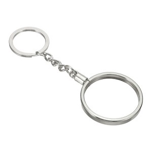 Unique Bargains Portable Round Metal Storage Coin Holder with Key Rings - 1 of 4