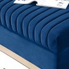 NicBex 61.4 Inch Loveseat,Modern Vertical Channel Tufted Velvet Loveseat Sofa with 2 Pillows,Upholstered 2-Seater Couch for Living Room - 4 of 4