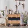 Nordlys 3-Drawer Wood and Metal Dresser Exotic Boho Bedroom - 2 of 4