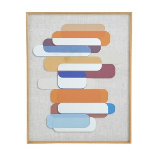 Gulches 15.9x19.8x1.4" Framed Mirror Art, Home Decor for Living Room Kitchen Foyer Office - 1 of 4