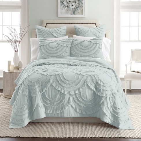 Broken Arrow Quilt Bed Set - King Quilted Bedspread - Aqua, Southwestern Bedding from Lone Star Western Decor